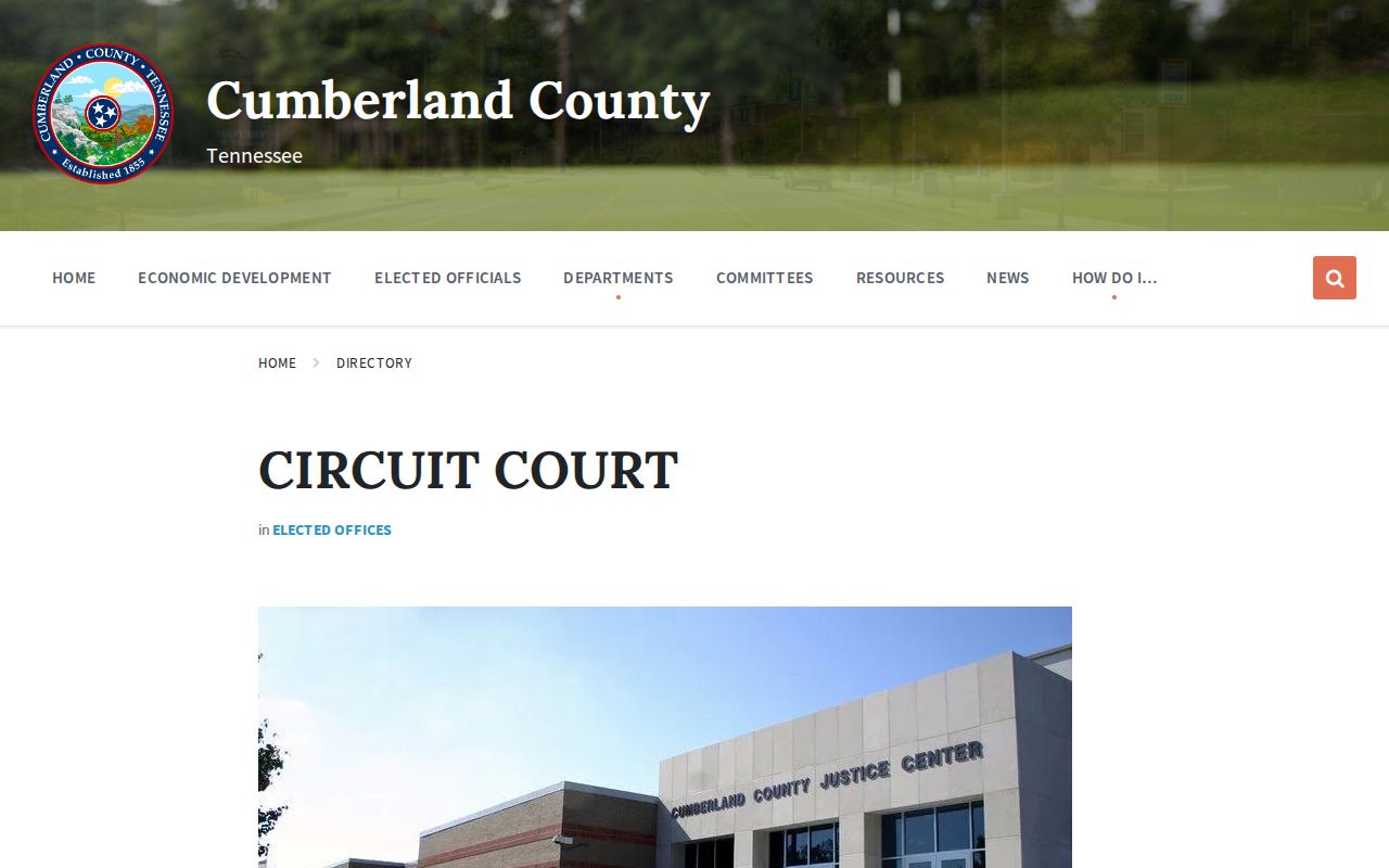 Official Cumberland County Circuit Court Clerk page